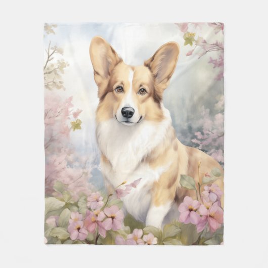 Mooie Corgi Fleece Deken (Voorkant)