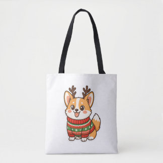Mooie Corgi Hond Lelijke Kerst Trui Holiday Sweate Draagtas