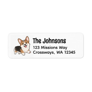 Mooie Corgi Retouradreslabel Etiket