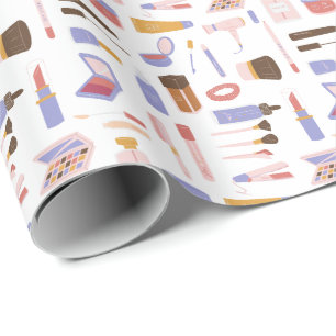 Mooie Cosmetische Make-up Patroon Cadeaupapier