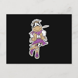 Mooie Cowgirl Koe Briefkaart