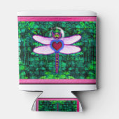 Mooie "Crackel Framed Dragonfly" Artwor Blikjeskoeler (Achterkant)