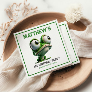 Mooie Crazy Frog Farm Thema 1e Verjaardagsfeestje Servet