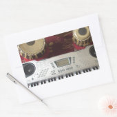 Mooie creatieve hoek: muzikaal wandtapijt rechthoekige sticker (Envelop)