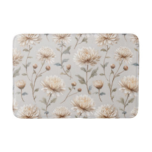 Mooie Crème Bloemen Badmat