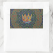 Mooie Crown Print vector Houd het eenvoudig ontwer Rechthoekige Sticker (Tas)