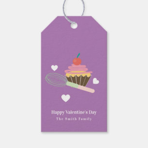 Mooie Cupcake Bakkerij Gelukkig Valentijnsdag Cadeaulabel