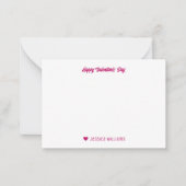 Mooie Cupido Boog Pijl Hart Roze Valentijnsdag Notitiekaartje (Voorkant)