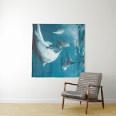 Mooie Cute Dolphins Wandkleed (In Situ (horizontaal))