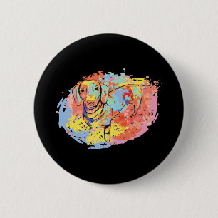 Mooie dachshond hond ronde button 5,7 cm