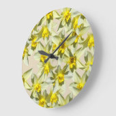Mooie Daffodils Flowers Wall Clock Grote Klok (Hoek)