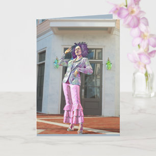 Mooie dag Afrikaanse / Afro-Amerikaanse blanco beg Kaart