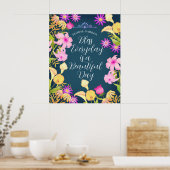 Mooie Dag Blauw Poster (Keuken)