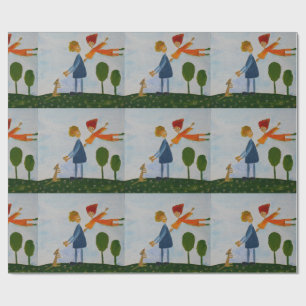 Mooie dag romantische wandeling  Mat inpakpapier