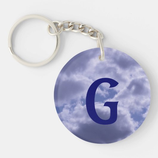 Mooie dag van Cloudy Sleutelhanger (Voorkant)