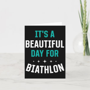 Mooie Dag Voor Biatlon Grappige Sport Humor Game Kaart