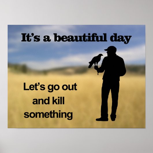 Mooie dag voor de valkerij poster (Voorkant)