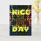 Mooie dag Wenskaart Verticale Sjabloon (Gele Bloem)