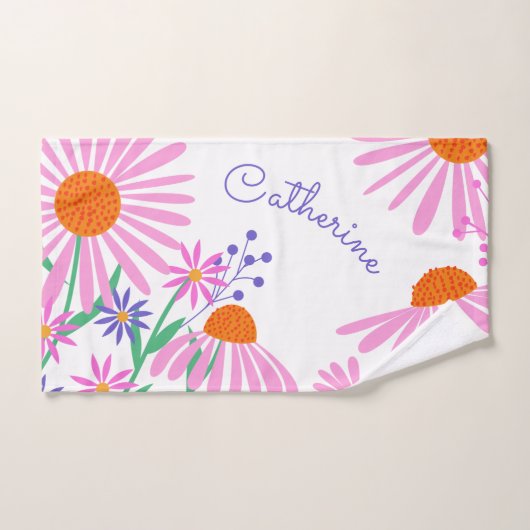 Mooie Daisies aangepaste naam handdoek (Handdoek)
