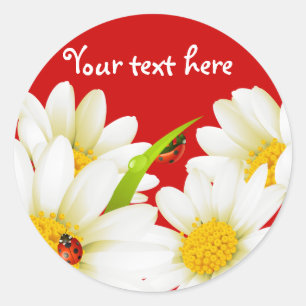 Mooie Daisies en Ladybugs Stickers