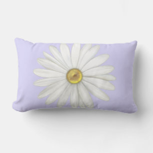 Mooie Daisy Flower op Light Periwinkle Kussen