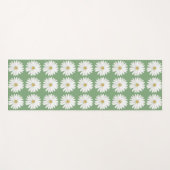 Mooie Daisy Flowers op Olive Green Yogamat (Voorkant (horizontaal))