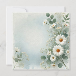 Mooie Daisy Rand Print Ontwerp Kaart