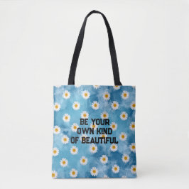 Mooie Daisy Waterverf Bloemenpatroon Canvas tas