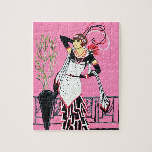 Mooie dame 2 puzzels (Verticaal)