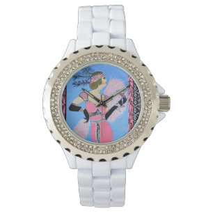 Mooie dame 2 vrouw horloge