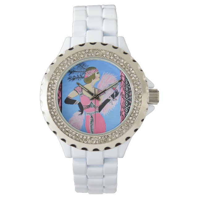 Mooie dame 2 vrouw horloge (Voorkant)