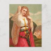 Mooie dame briefkaart (Voorkant)