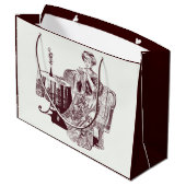 Mooie dame drink thee groot cadeauzakje (Achterkant Gekanteld)