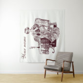 Mooie dame drink thee wandkleed (In situ)