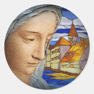 Mooie dame, genaamd Marie Ronde Sticker