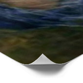  mooie dame in blauw poster (Hoek)