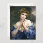 Mooie dame in Blue_GC - Briefkaart (Voorkant / Achterkant)