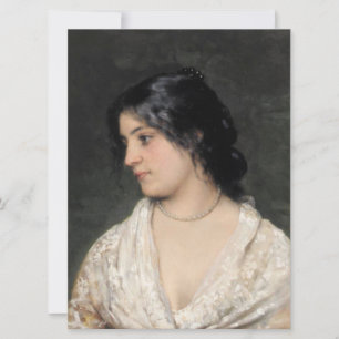 Mooie Dame met een Pearl Ketting Kaart