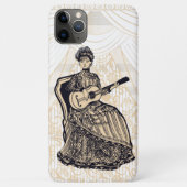 Mooie dame met gitaar Case-Mate iPhone case (Achterkant)