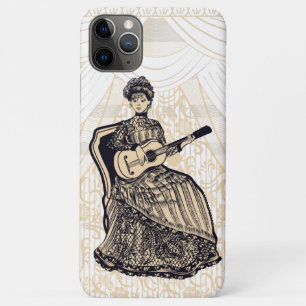 Mooie dame met gitaar iPhone 11 pro max hoesje