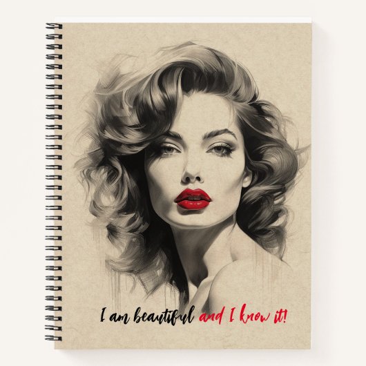 Mooie dame notitieboek (Voorkant)