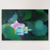 Mooie dame op de Garden-fontein Legpuzzel (Horizontaal)