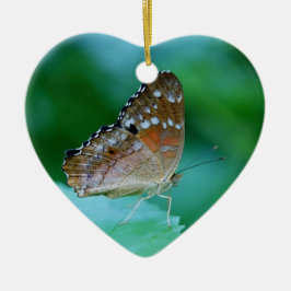 Mooie Danaus Plexippus Butterfly op Leaf. Keramisch Ornament
