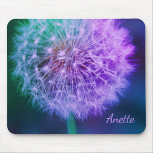 Mooie Dandelion op blauwe achtergrond Muismat