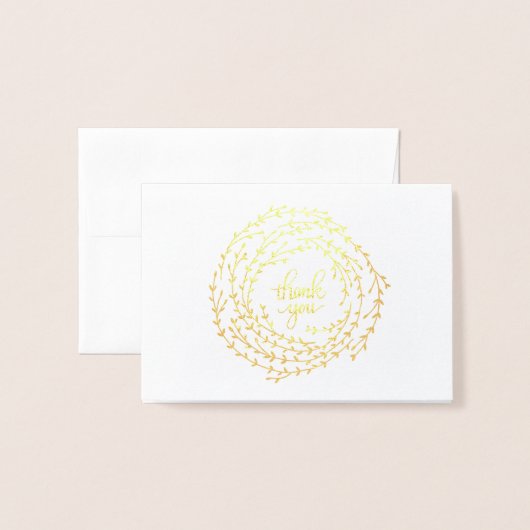 Mooie dank u kaarten krans ontwerp (Voorkant met envelop)