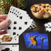 Mooie dansende combinatiesekaarten pokerkaarten (Insitu)
