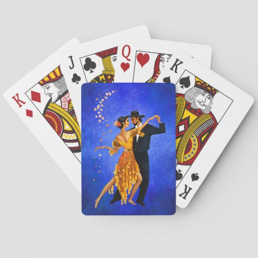 Mooie dansende combinatiesekaarten pokerkaarten (Achterkant)