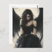 Mooie Dark Angel Fantasy Briefkaart (Voorkant / Achterkant)