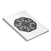 Mooie deco Black Square Doodle Notitieboek (Rechterzijde)