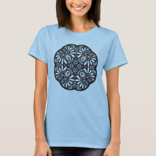Mooie deco Black Square Doodle T-shirt